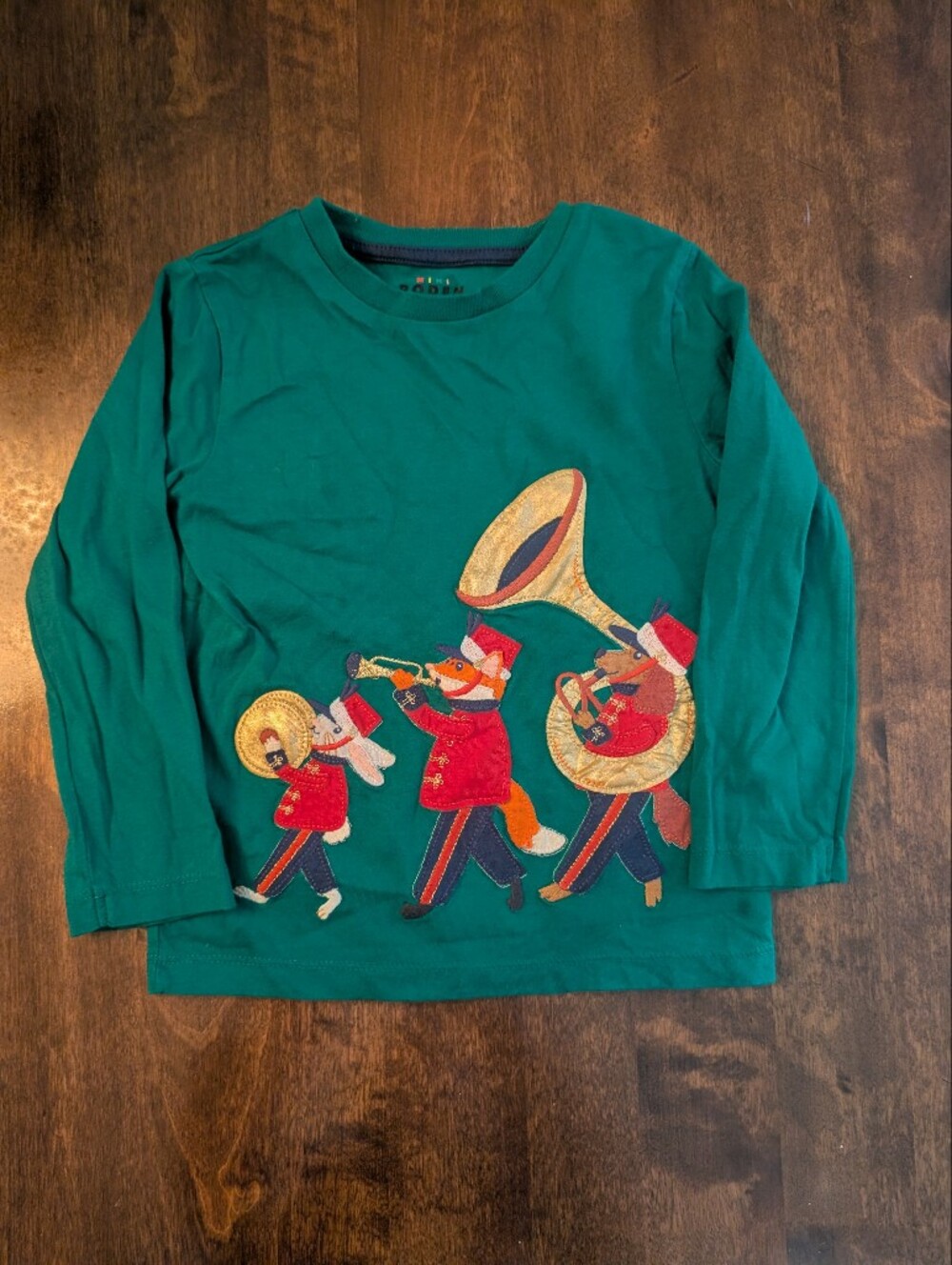 Mini Boden Holiday Long Sleeve Top/.3-4 Years